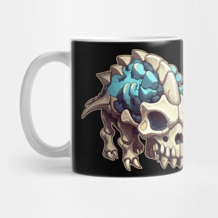 Scary Skull Chibi Triceratops Isometric Dinosaur Mug